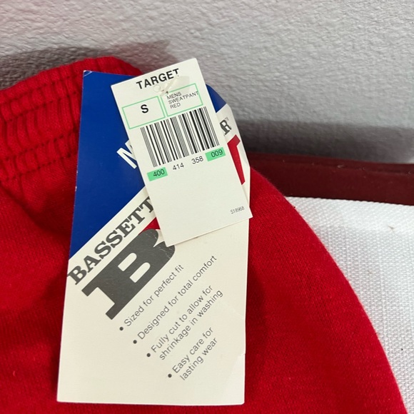 Vintage Bassett Walker red sweatpants NOS size S - Picture 2 of 7